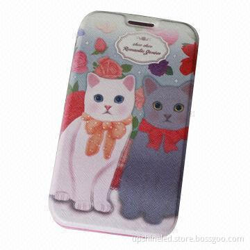 Leather Mobile Phone Case for Samsung Note 2 with Stylish Pattern, ODM and OEM Orders Welcomed